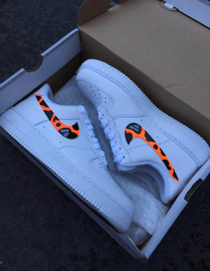 bape neon orange camo air force nike air force 1 sneakers trainers great gift for girls boy hype beasts hypebeasts birthday gifts presents