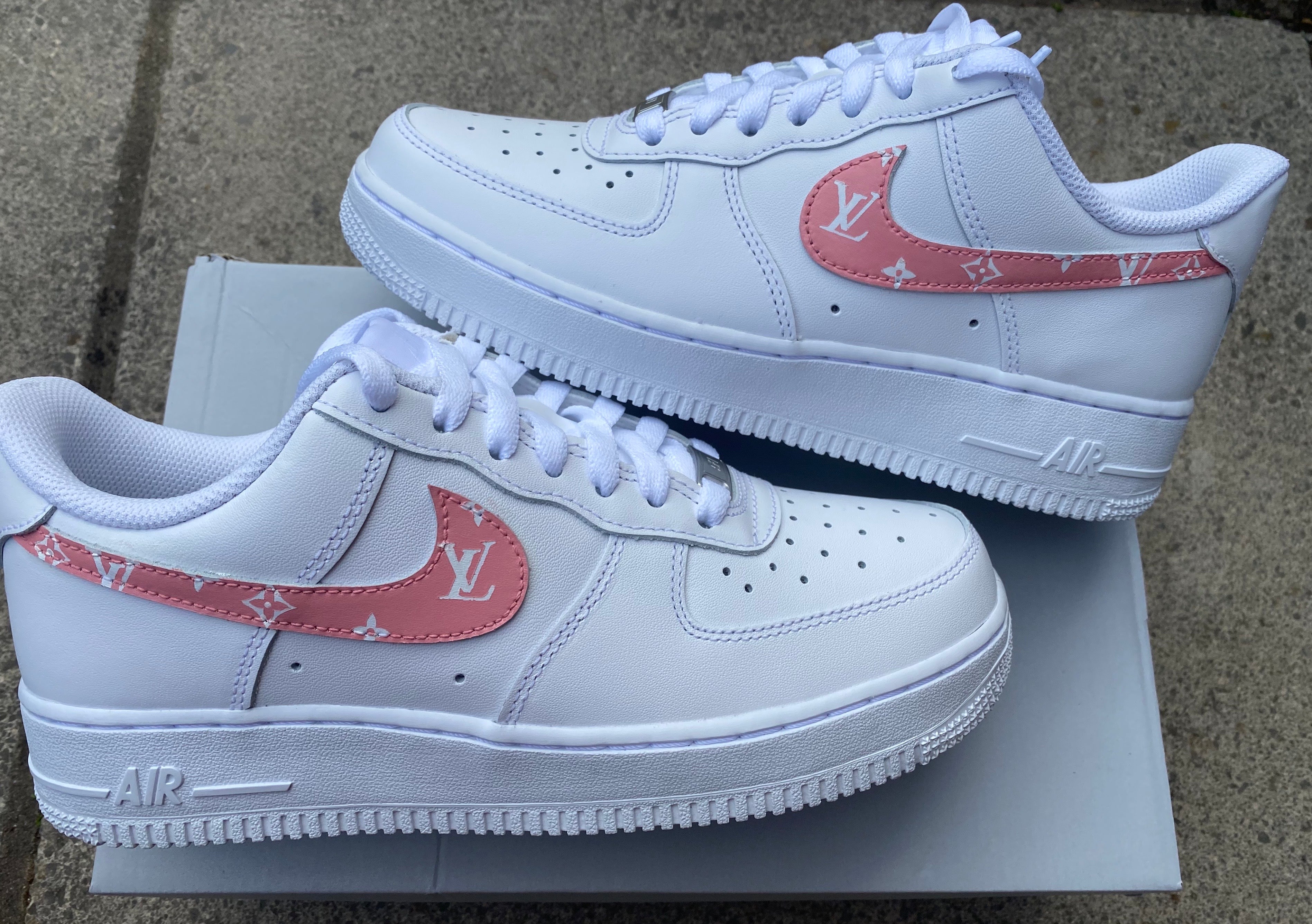 Red pattern drip AF1 customs – Apollo Apparel